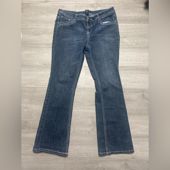 Earl Jeans Dark Blue Flare Women's Jeans - Picture 1 of 7